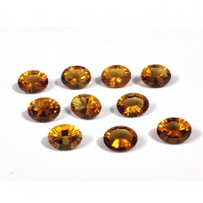 Madeira citrine 8x6mm oval concave cut 1.23 cts